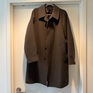 Uniqlo Balmacaan Coat - Small - Dark Brown